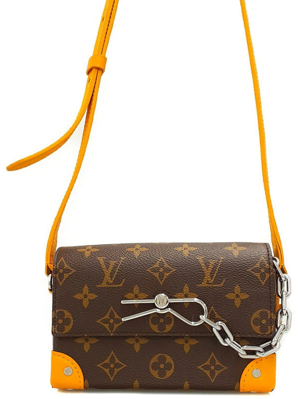 Louis Vuitton Monogram Macassar Brown Steamer Wearable Wallet Shoulder Bag
